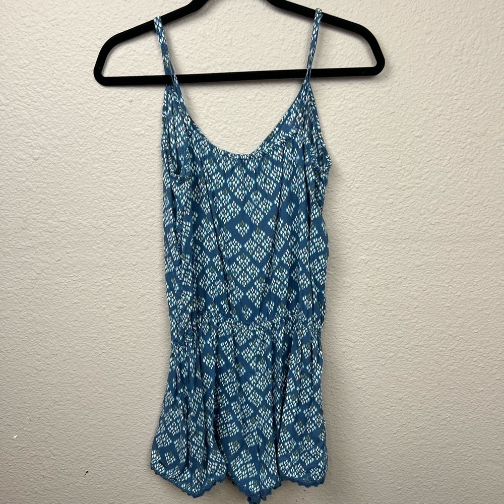 Hollister spaghetti strap romper blue sz L